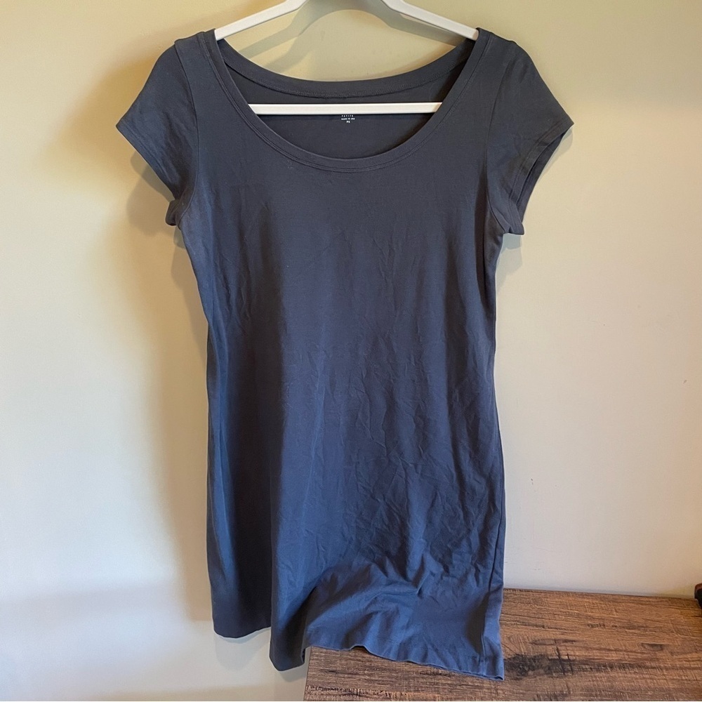 Eileen Fisher Organic Cotton Tee Dress Boat Neck  Dress Petite Small